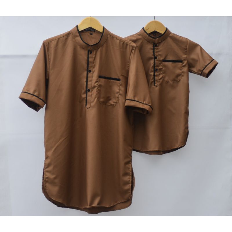 Baju Koko Kurta Couple Ayah Dan Anak Laki Laki Lilac lemon mustard