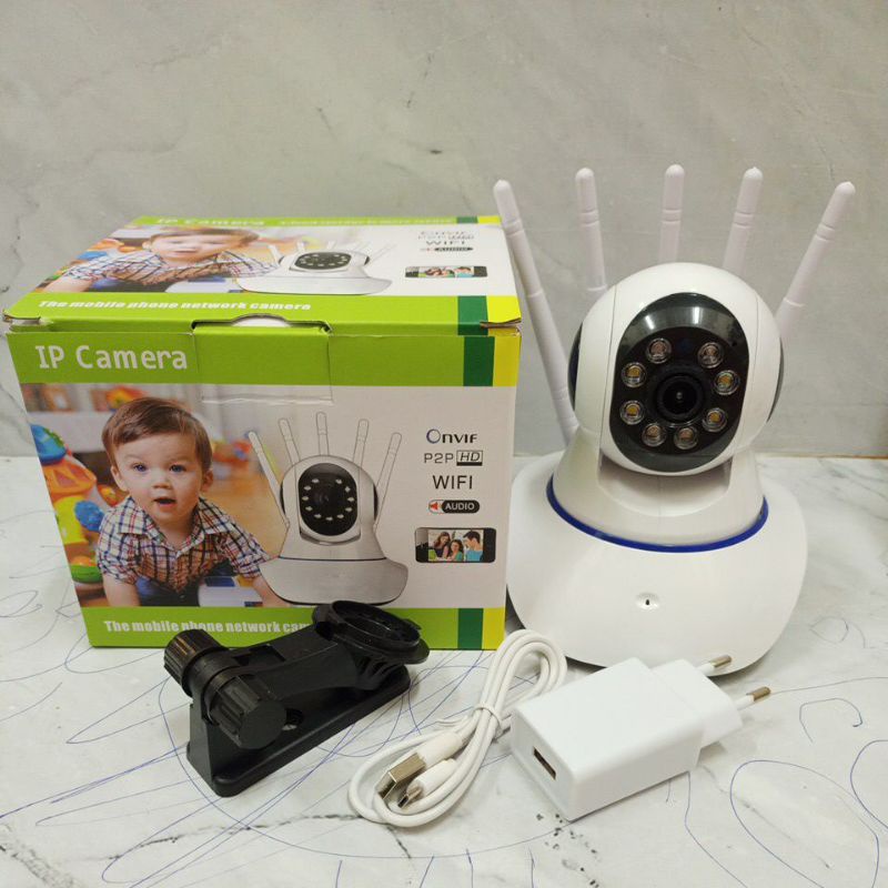 IP KAMERA WIFI 5 ANTENA ROTATOR 360” APLIKASI YOOSE