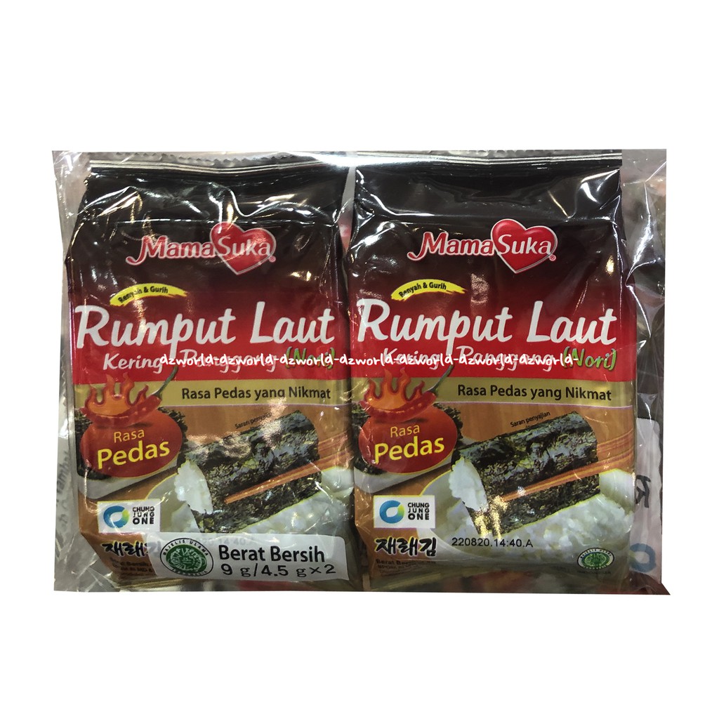 Mama suka Rumput Laut Kering Sapi Panggang Pedas Nori Rasa Spicy 2Pcs