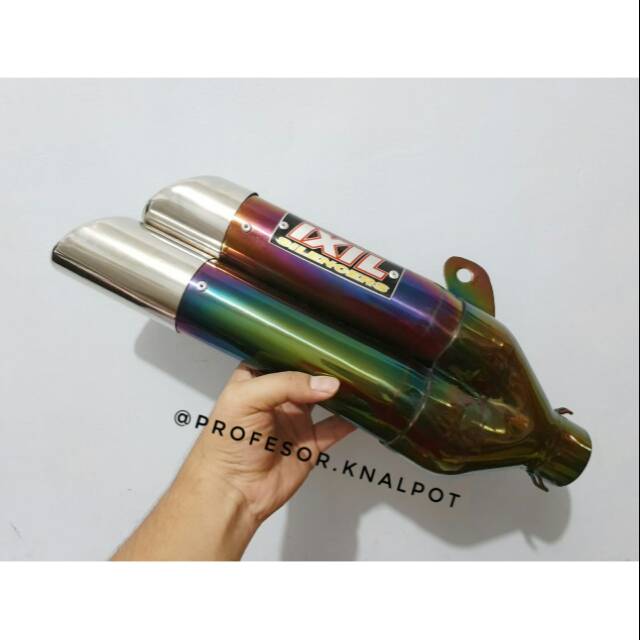 Slencer knalpot ixil racing pelangi double only.