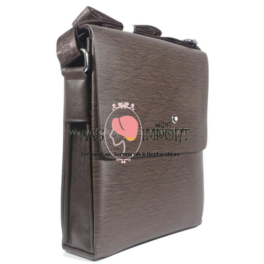 Best Seller TAS SELEMPANG PRIA KANTOR CASUAL IMPORT BRANDED | MONTBLANC 6688 BROWN
