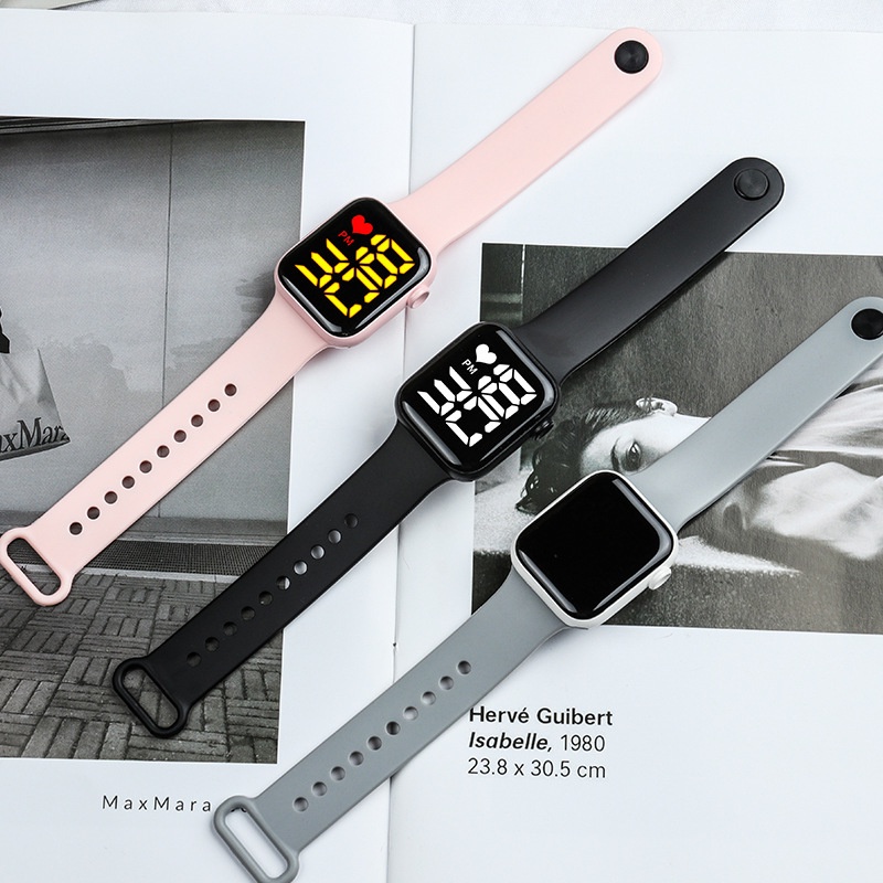 COD✅ Jam tangan LED karet digital rubber electronic fashion jam wanita pria anak-anak watch   S1166