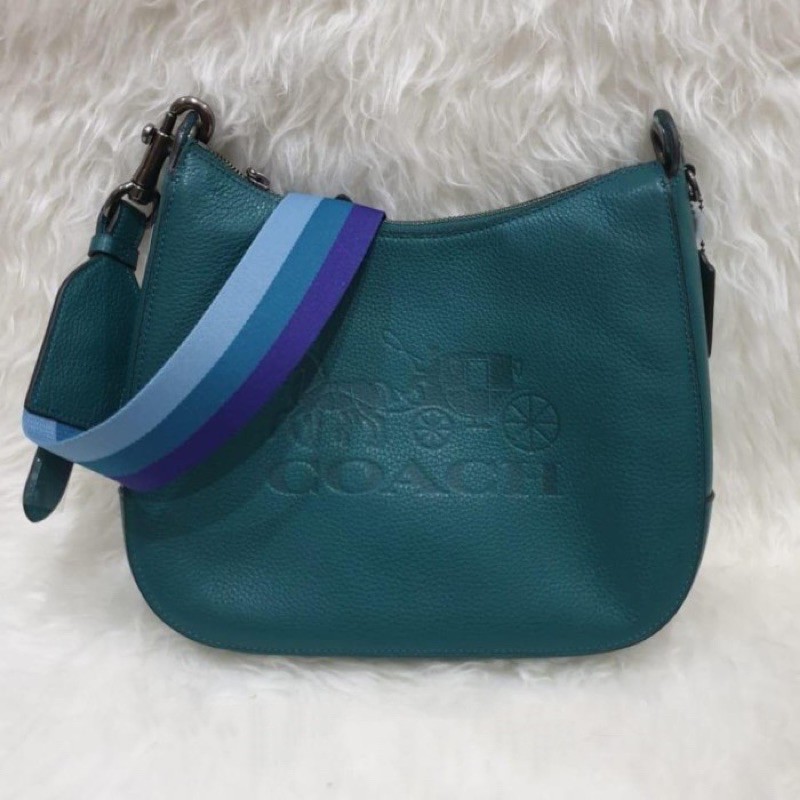 COACH HOBO JESS LEATHER VIRIDIAN