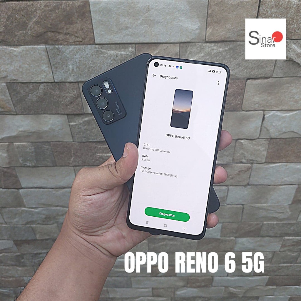 Jual Oppo RE   NO6 128 GB 4G Reno 6 8/128GB 5G Second Bekas Original