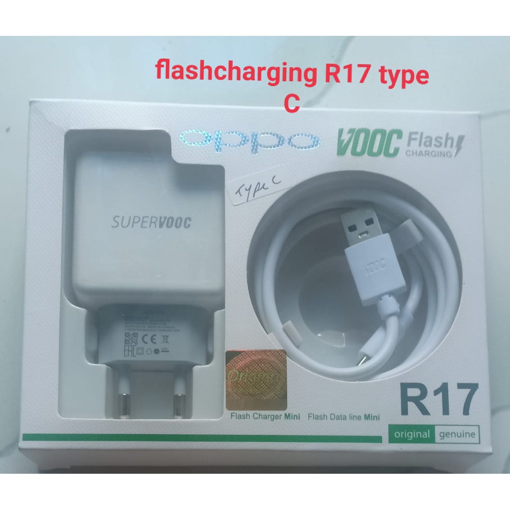 Charger oppo R17 vooc Flash Charging Type C