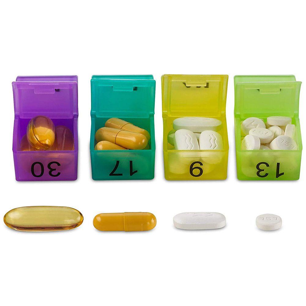 Preva Monthly Pill Organizer Bulanan Daily Weekly Medicine Organizer Kotak Penyimpanan Pill Dispenser Wadah Pill Case