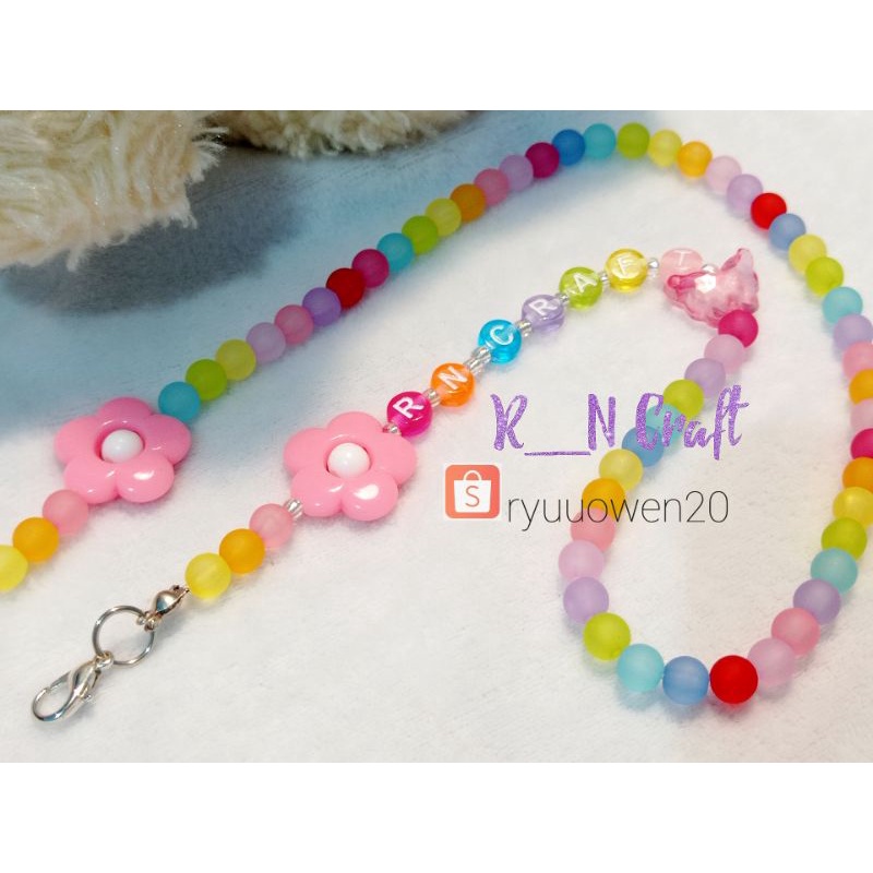 Strep Masker Nama Anak /Tali Masker Nama Anak/Strap Masker Nama Anak/Kalung Masker Nama Anak
