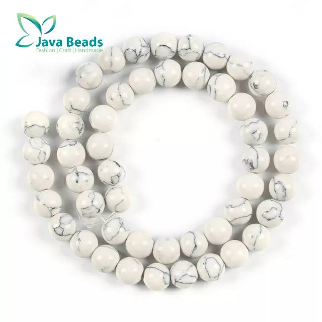 Bahan Gelang Manik Howlite Sintesis