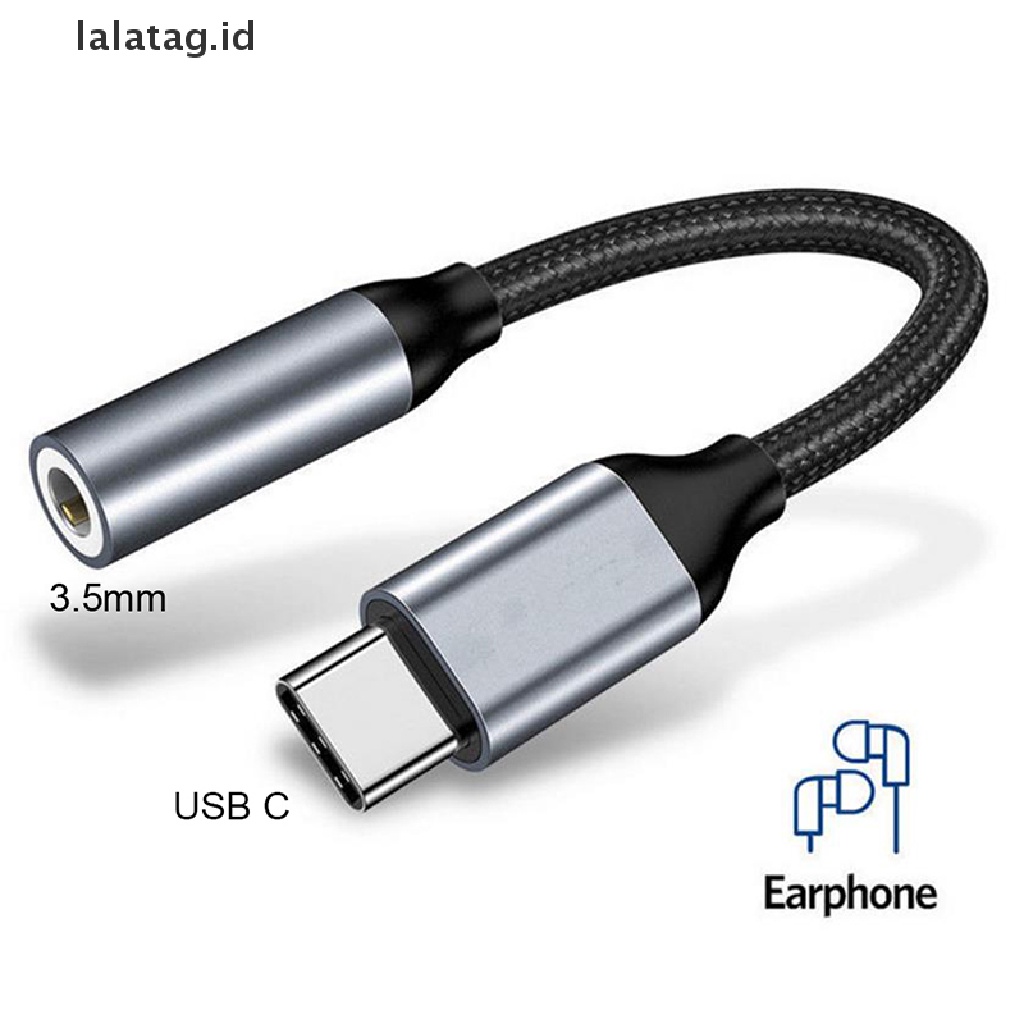 (Flyag) Kabel Adapter USB Tipe-C Ke Jack Audio 3.5mm AUX Headphone (ID)