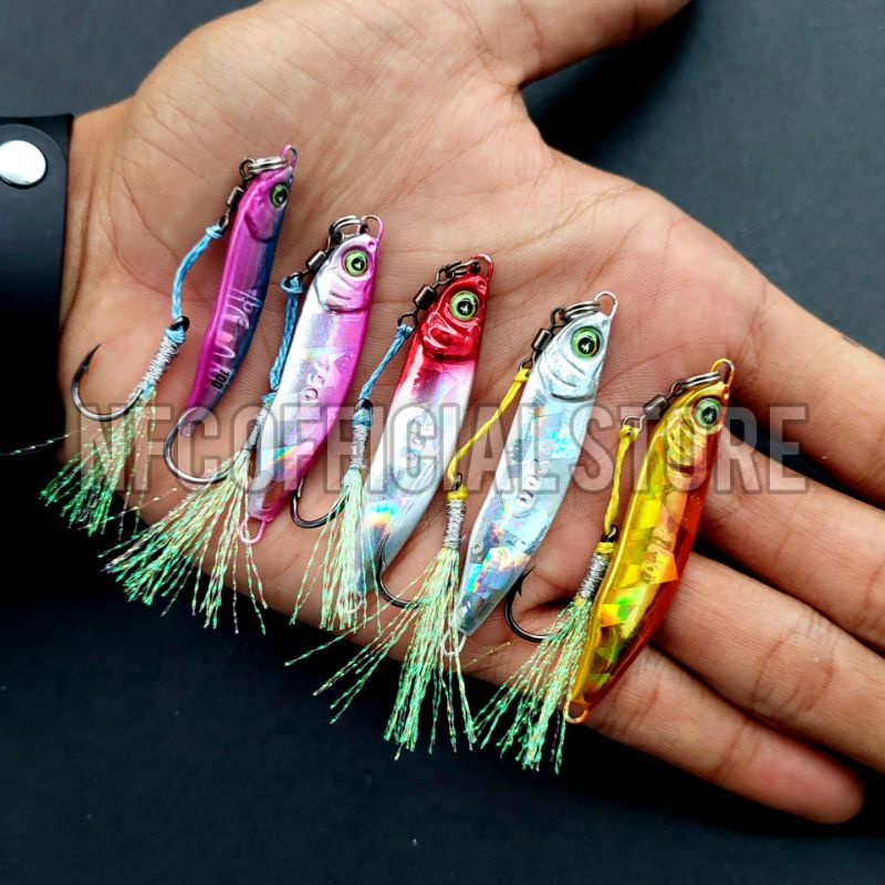 Micro Jig Copy EXODUS SALVATOR type S 10gr 15gr 20gr dengan single assist hook