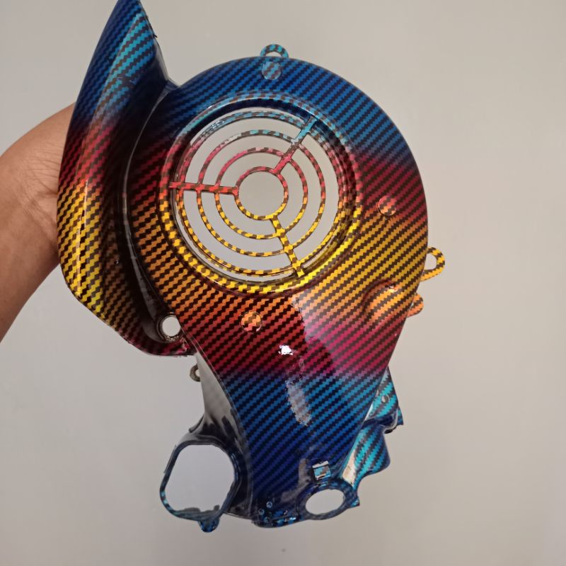 paket tameng knalpot dan tutup kipas Mio j mio GT Fino 110 fi karbon TWO tone termurah terlengkap te