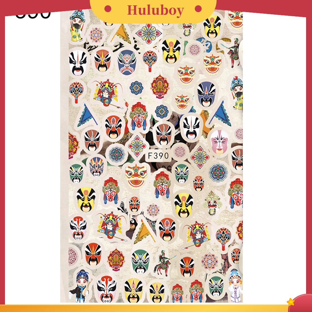 Huluboy Huluboy♡ Stiker Decal Transfer Air Motif Kartun Hewan Lucu Untuk Dekorasi Manicure / Nail Art DIY