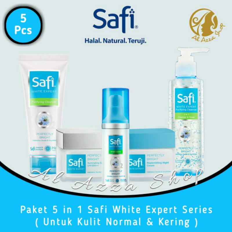 Paket Safi White Expert Series - 5 Pcs (Untuk Kulit Normal / Kering)