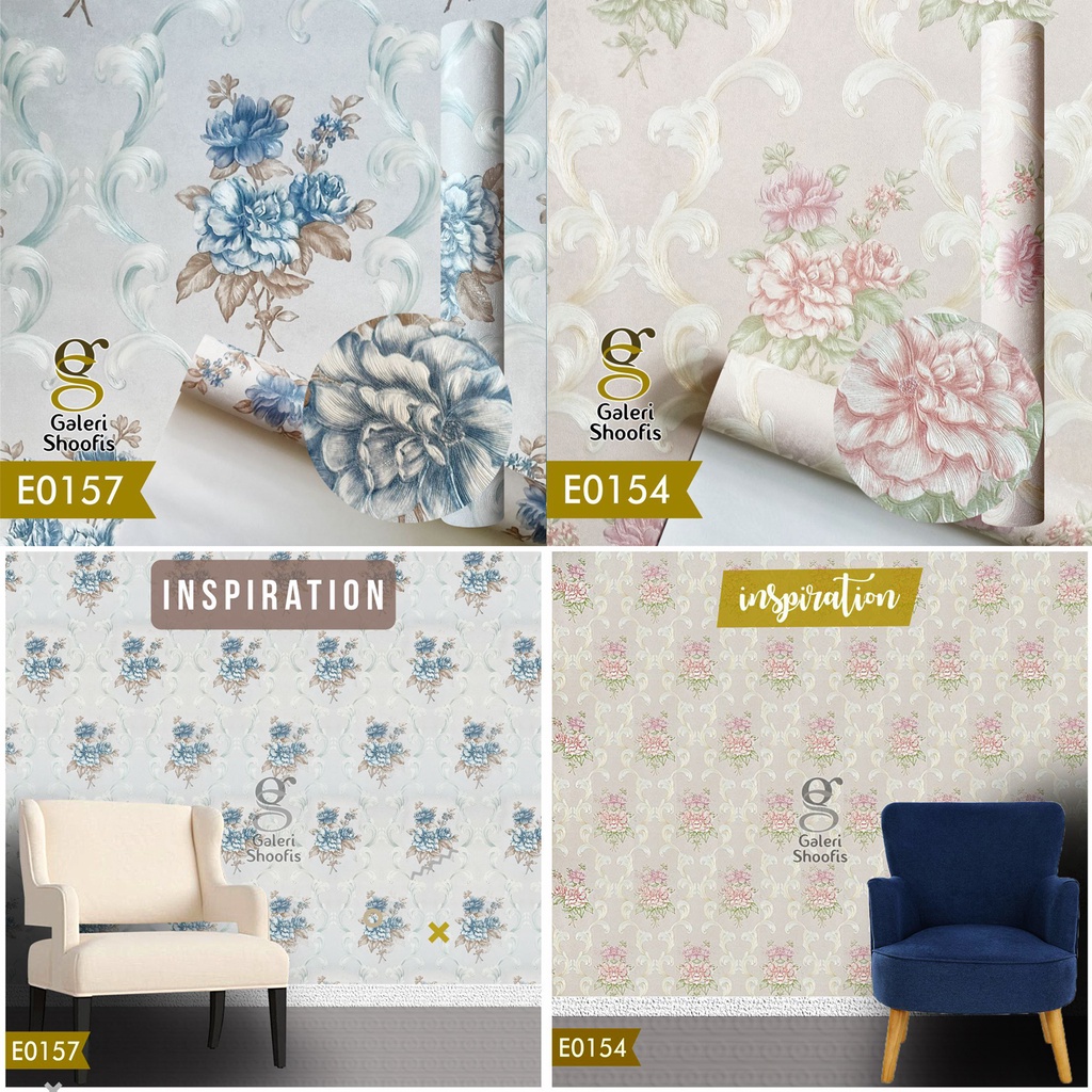 SPESIAL HARGA Wallpaper Dinding Vinyl Premiium RONA E