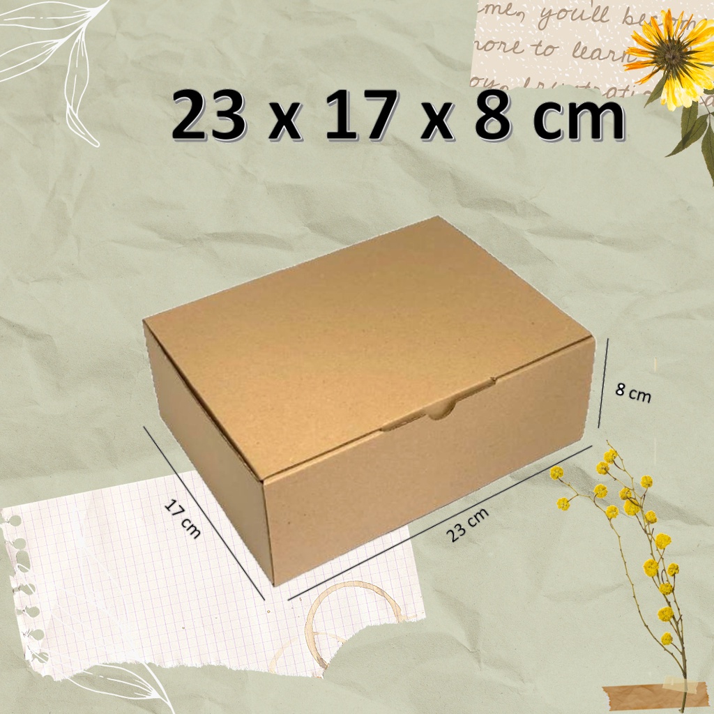 

BOX 23x17x8 Kardus (MIN ORDER 3 PCS) BUNGKUS PAKAIAN DIE CUT GROSIR untuk giftbox hampers