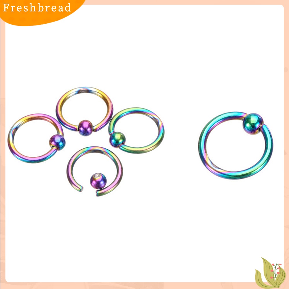 [Fresh] 9Pcs Anting Tindik / Piercing Bibir / Lidah Bentuk Barbel Gaya Campur untuk Wanita