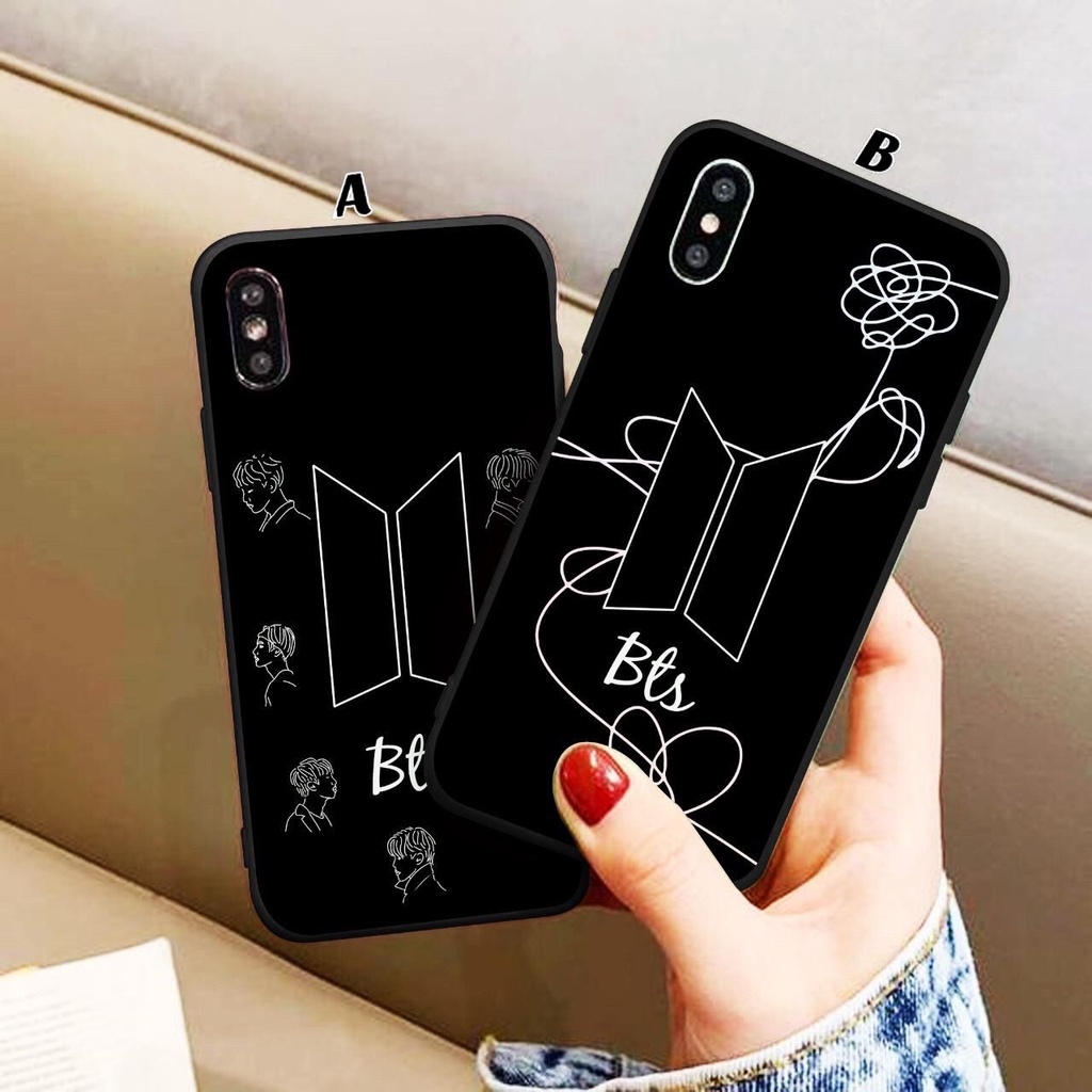 softcase case black motif logo bts army oppo a76 a36 neo 9 a37 a1k a11k a3s a5s a7 f9 a12 a5 2020 a9