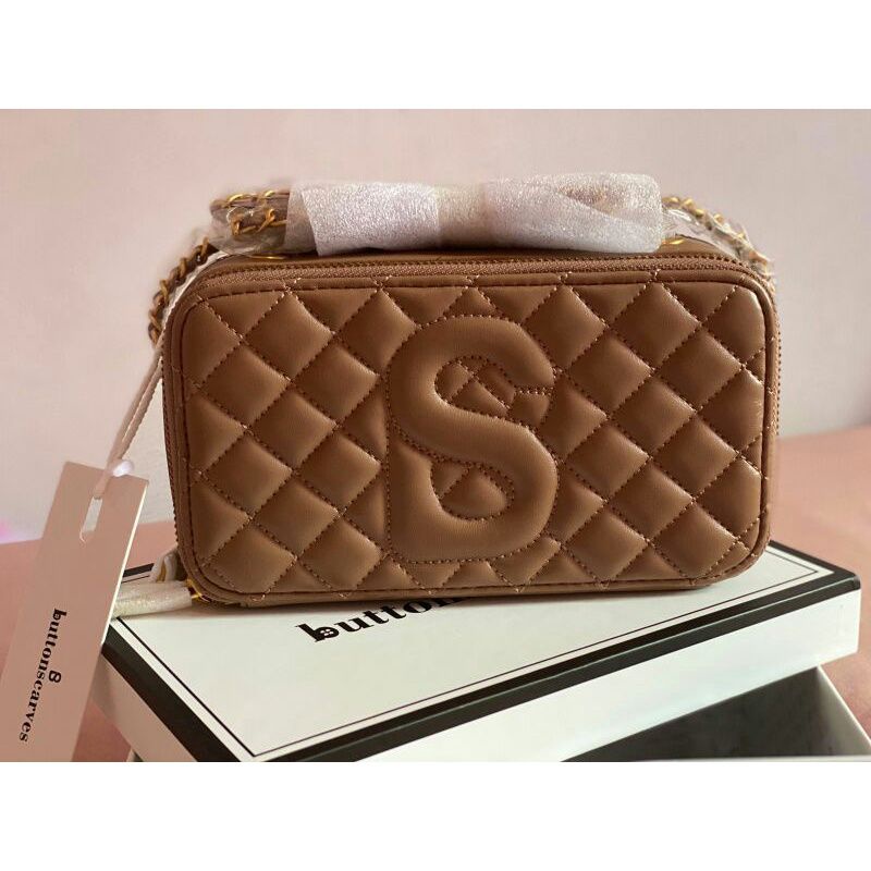 (Ready) Yura bag salsa mocca buttonscarves