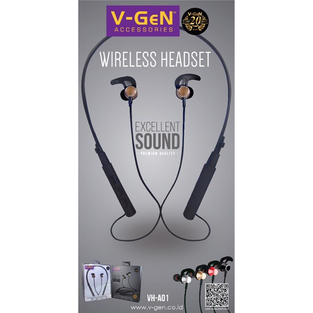Headset V-GeN VH-A01 Wireless Headset Original V-GeN