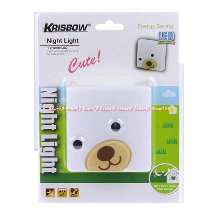 Krisbow Lampu Tidur LED Bear dengan teknologi SMD LED dan hemat energi