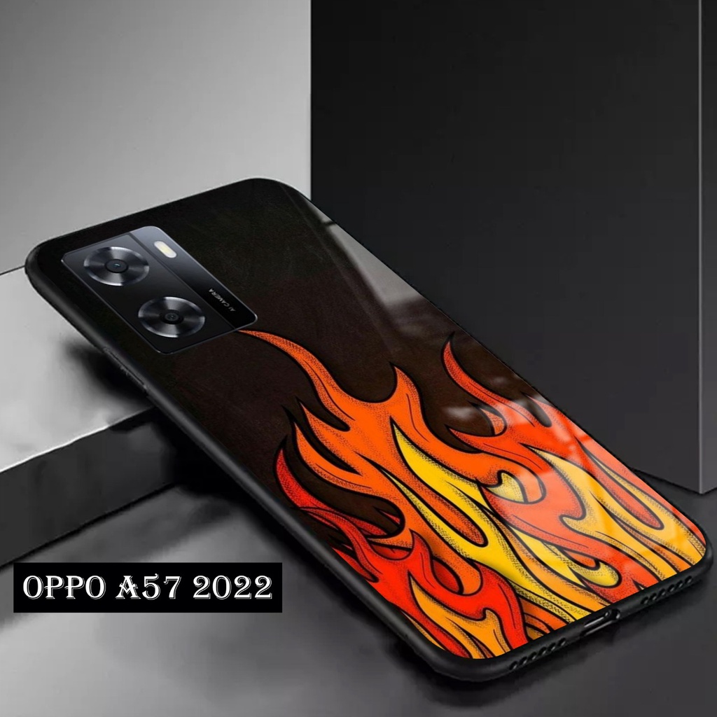Softcase Glass Kaca Oppo A57 2022 Terbaru [FC31] Case Motif Oppo A57 2022 - Casing Hp Oppo A57 2022 