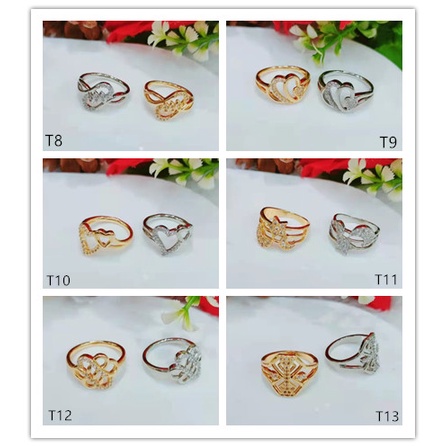 Cincin Xuping Permata Termurah Lapis Emas Perhiasan Fashion T8-17