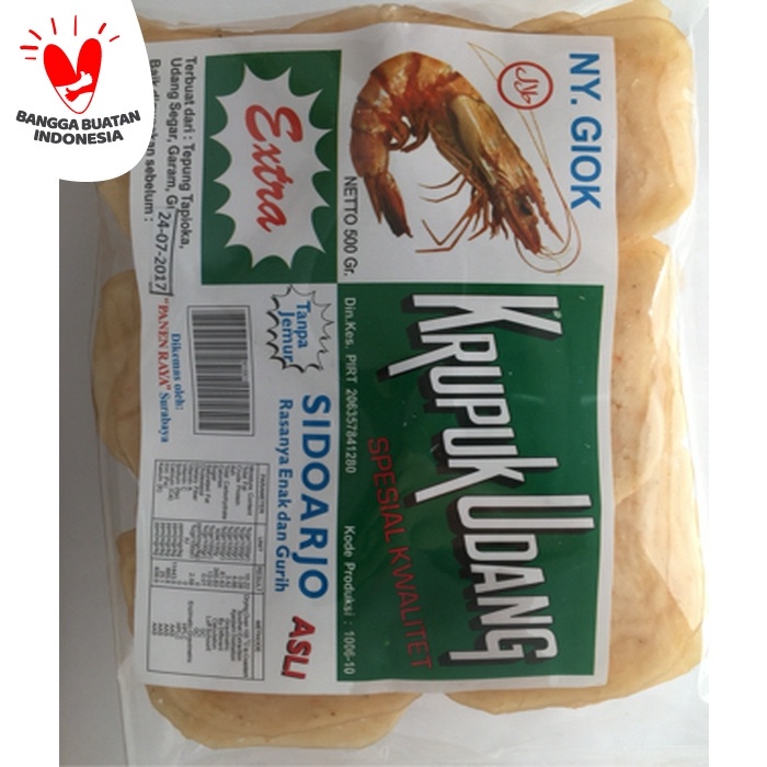 

MURAH Kerupuk Udang Ny Giok Extra 500gr Krupuk Mentah - kancing besar, tanpa bubble
