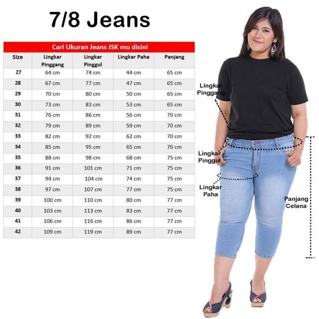 COD bayar ditempat JSK size 31-34 jumbo bigsize jeans strecht