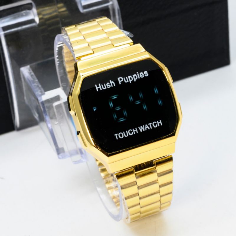 COD - JAM TANGAN WANITA HUSH PUPPIES HP4080 HB LED TOUCH WATCH FREE BOX & BATERAI