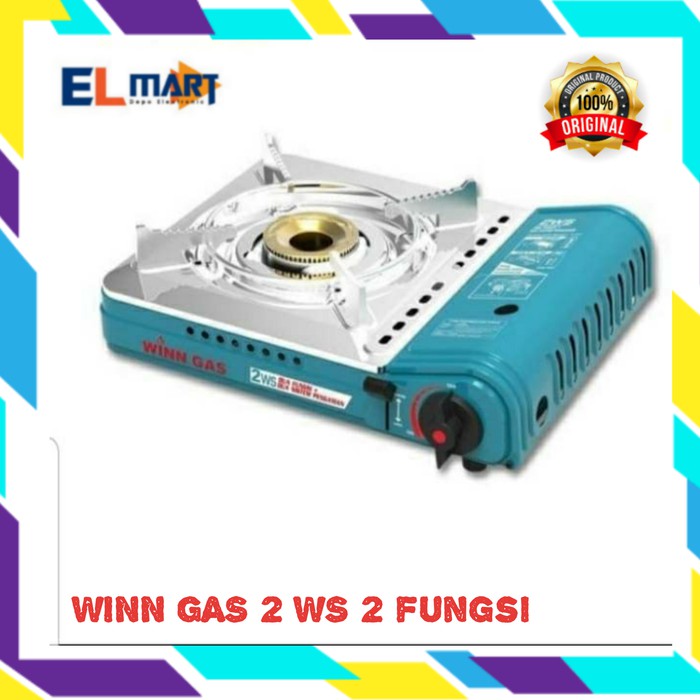 Kompor portable Winn gas 2 WS - 2WS 2in1 gas kaleng + elpiji