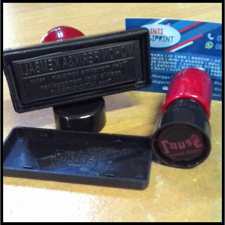 (New Product) Custom Stempel - 2 Warna - Tanpa Bantalan&Bisa Refill Tinta