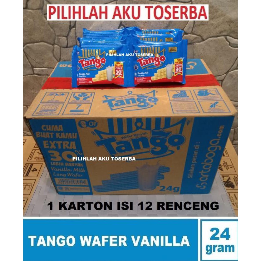

Pasti Ready Tango Wafer Vanilla 24 Gr - ( Harga 1 Karton Isi 12 Renceng X 10 Pcs )