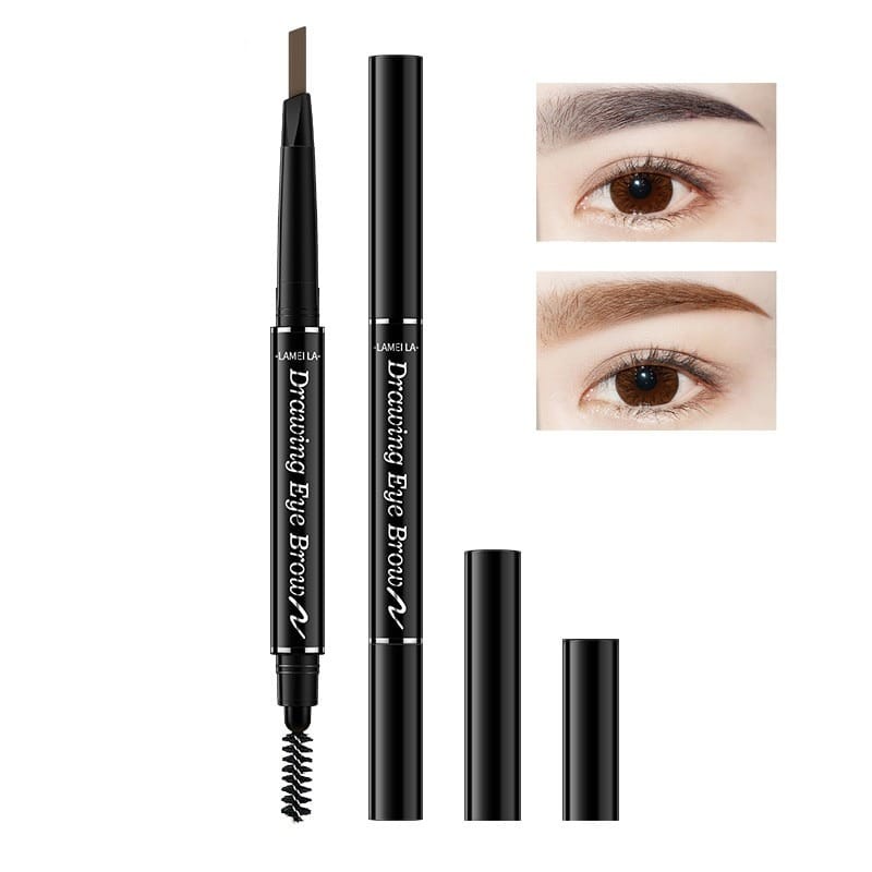 Pensil Alis Lameila  2 in 1 pencil eyebrow 7 warna Tahan Lama &amp; Waterproof LM 789