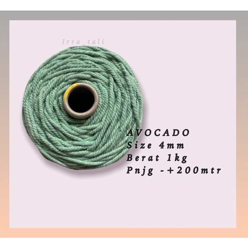 Tali katun warna AVOCADO 1kg