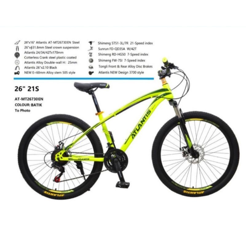 Sepeda gunung MTB Atlantis 26 inch 730