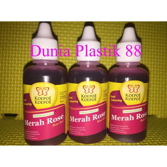 

@30ml PEWARNA cair makanan minuman food colouring MERAH ROSE PINK kupu TERBAIK Kode 152