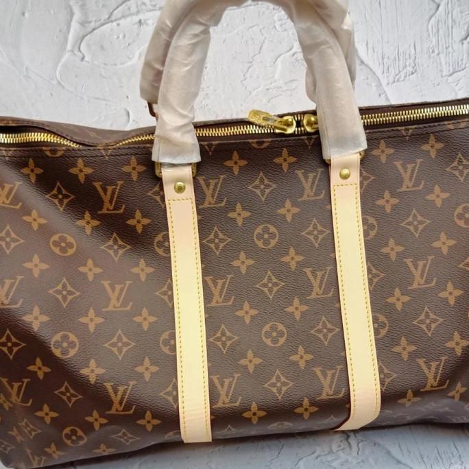 LV KEEPAL BANDOULIERE BROWN SHINY HARDWARE MONOGRAM/ TAS TRAVEL SD4524SX