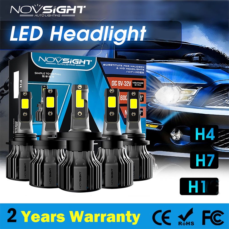 2 Years Warranty NOVSIGHT Car Led Headlight H4 H7 H11 H1 9005 9006 10000LM Auto Lamp 6000K 72W Car Fog Light N39