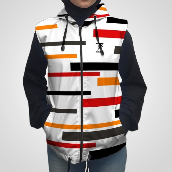 Rompi Printing Parasut Wanita Pria Vest Hoodie Olahraga Running dan Sepeda VJS-012 Custom