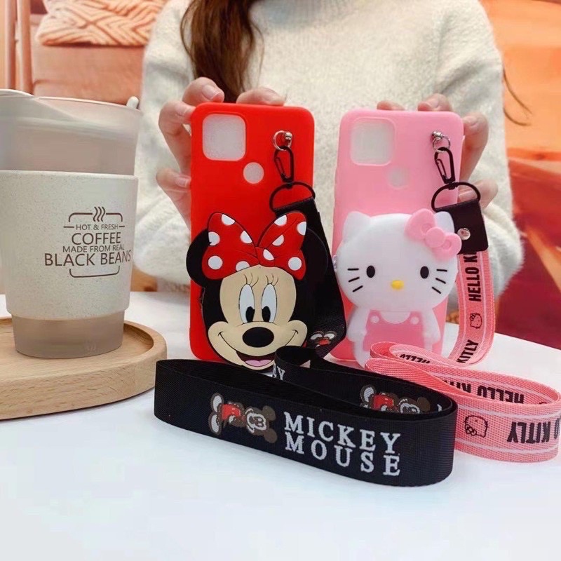 SAMSUNG A04S/ A52/ A72/ A02S/ J2 PRO/ J5 2015/A13 4G/ SOFT CASE BONEKA/KARAKTER DOMPET KOIN/ COIN + GANTUNGAN TALI HP