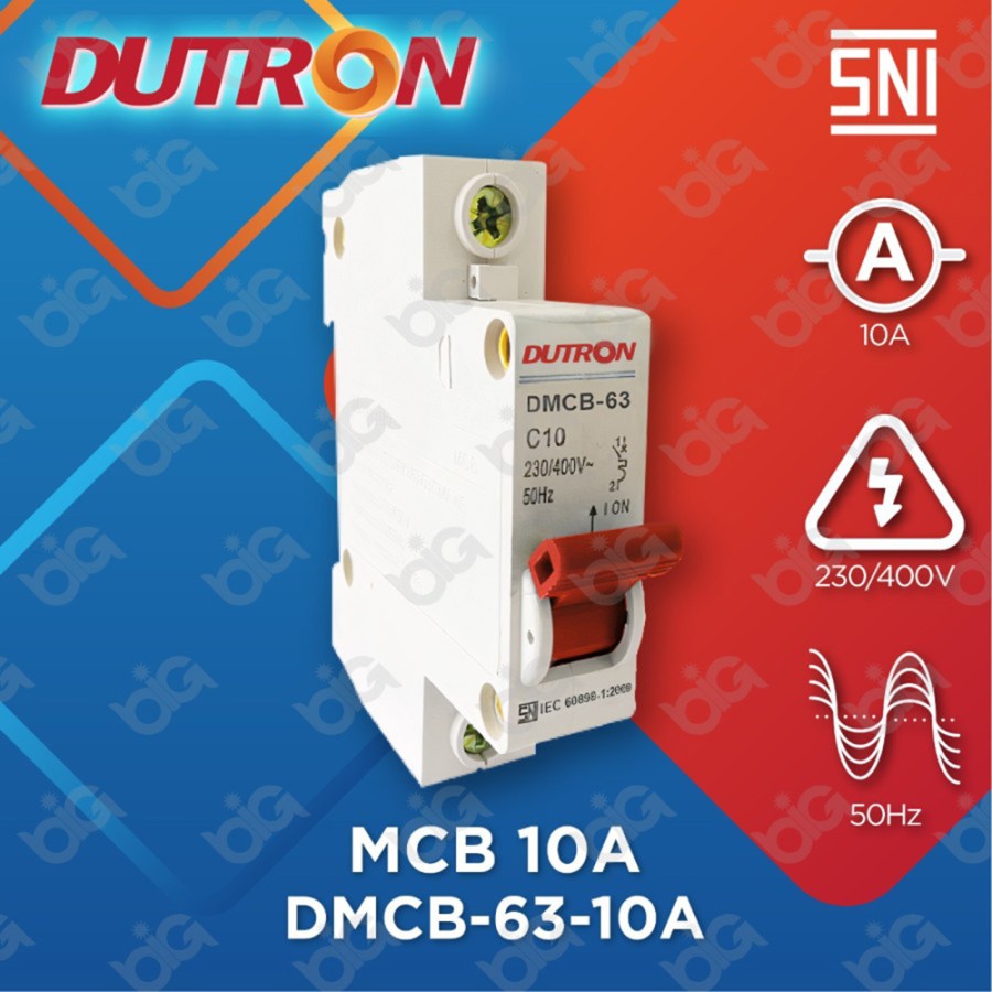 DUTRON MCB 10a 6a 2a 4a 6a 16a 20a 25a 32a 40a 50a 63a 1 Phase 1Phase 1p 1 p SNI