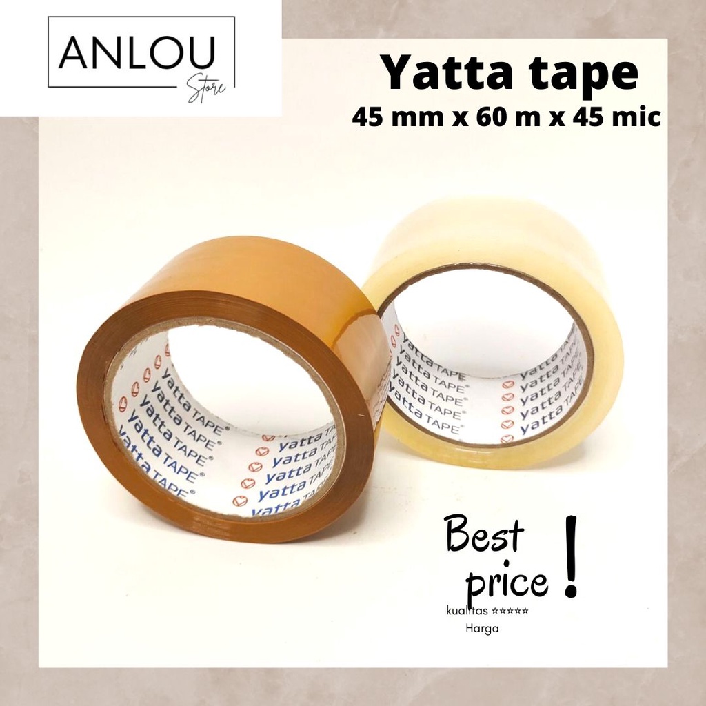 

Lakban Bening Coklat 2 Inch Merk Yatta 45 MM x 60M (72 Yard) - Per pcs