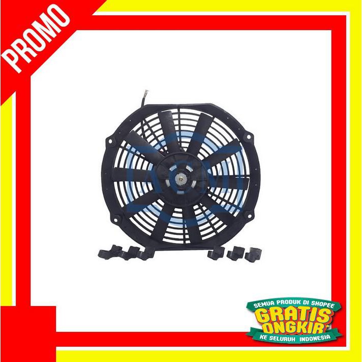 EXTRA FAN 12" INCH 24V (TIUP) AC MOBIL/ BUS KIPAS EKSTRA UNIVERSAL ACM MURAH