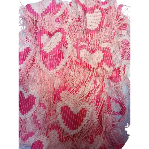 Satu7an RT-65-TL Tirai Benang Motif Love Tirai Benang Tirai Pintu Tirai Jendela Gorden Love Gradient