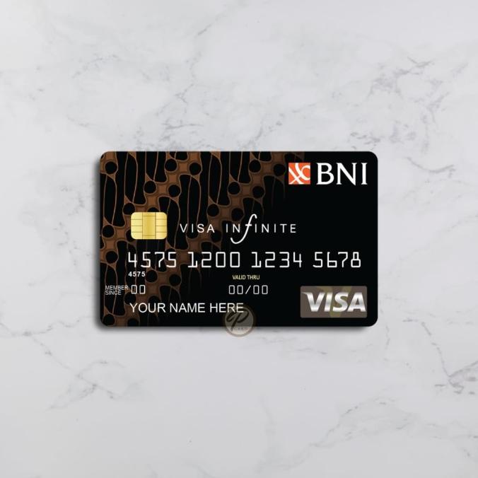 

BNI VISA INFINITE - Card Skin Sticker Pliata Stiker Kartu