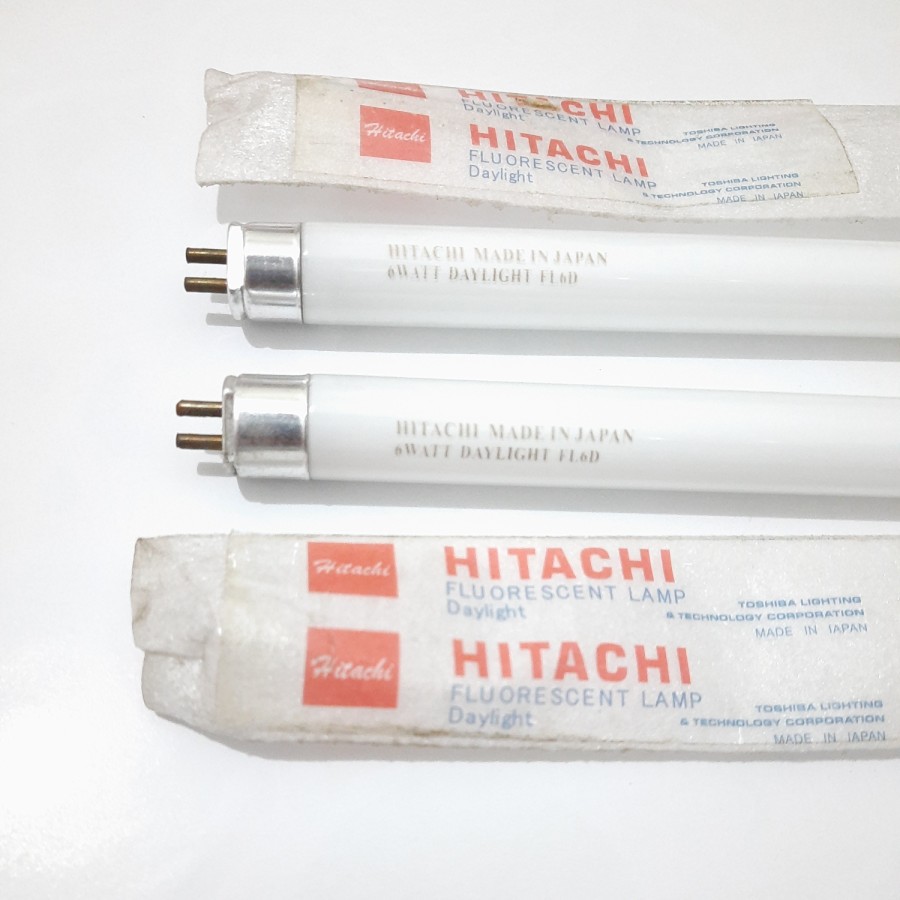 Lampu T5 Hitachi 6w 6 watt Daylight Putih F6t5 Refill made in Japan