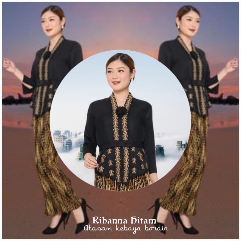 Atasan Kebaya encim modern kebaya bordir wisuda, pesta, kantoran, senada wanita