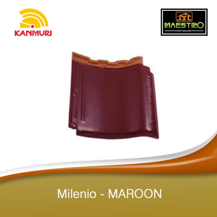 KANMURI Genteng Keramik Milenio Maroon