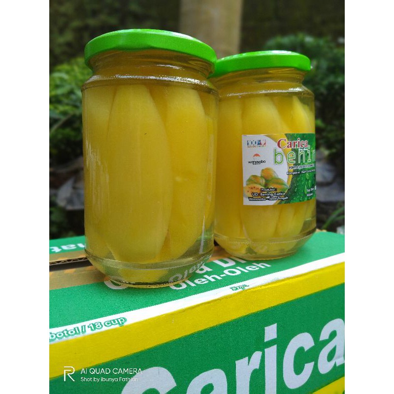 Manisan Carica Dieng BENING Botol Kaca isi 6  - 330 ml
