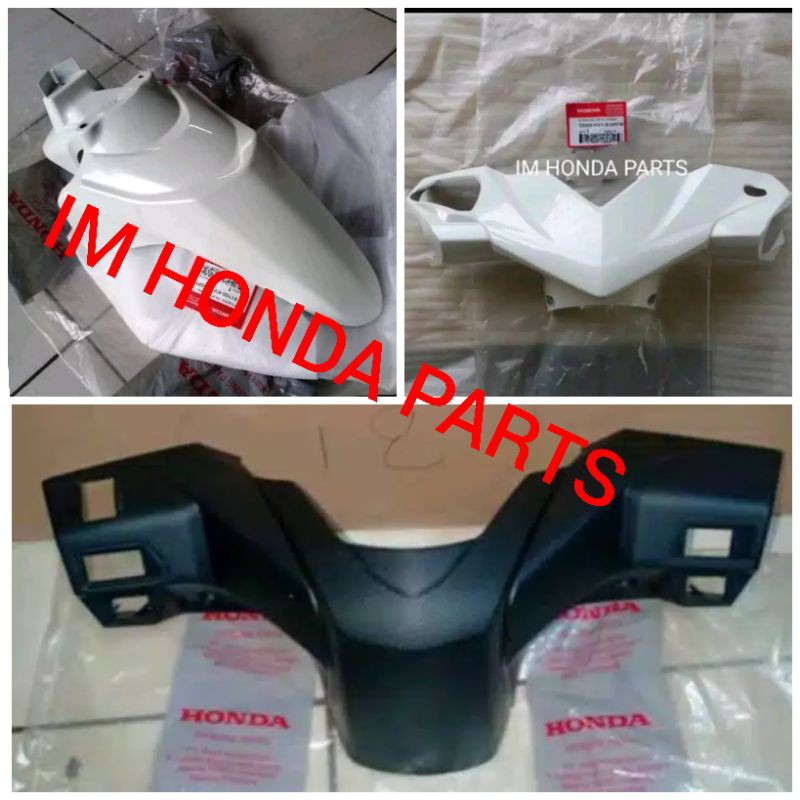 paket spakbor depan batok depan batok belakang Honda beat karbu lama putih original